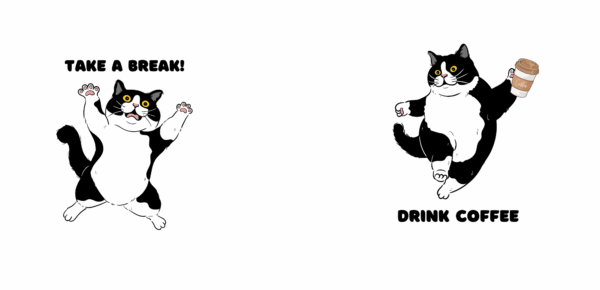 🐾 Take a Break & Drink Coffee – Jumping Cat Mug - Image 3