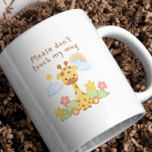 🦒 "Don’t Touch My Mug" – Giraffe Edition