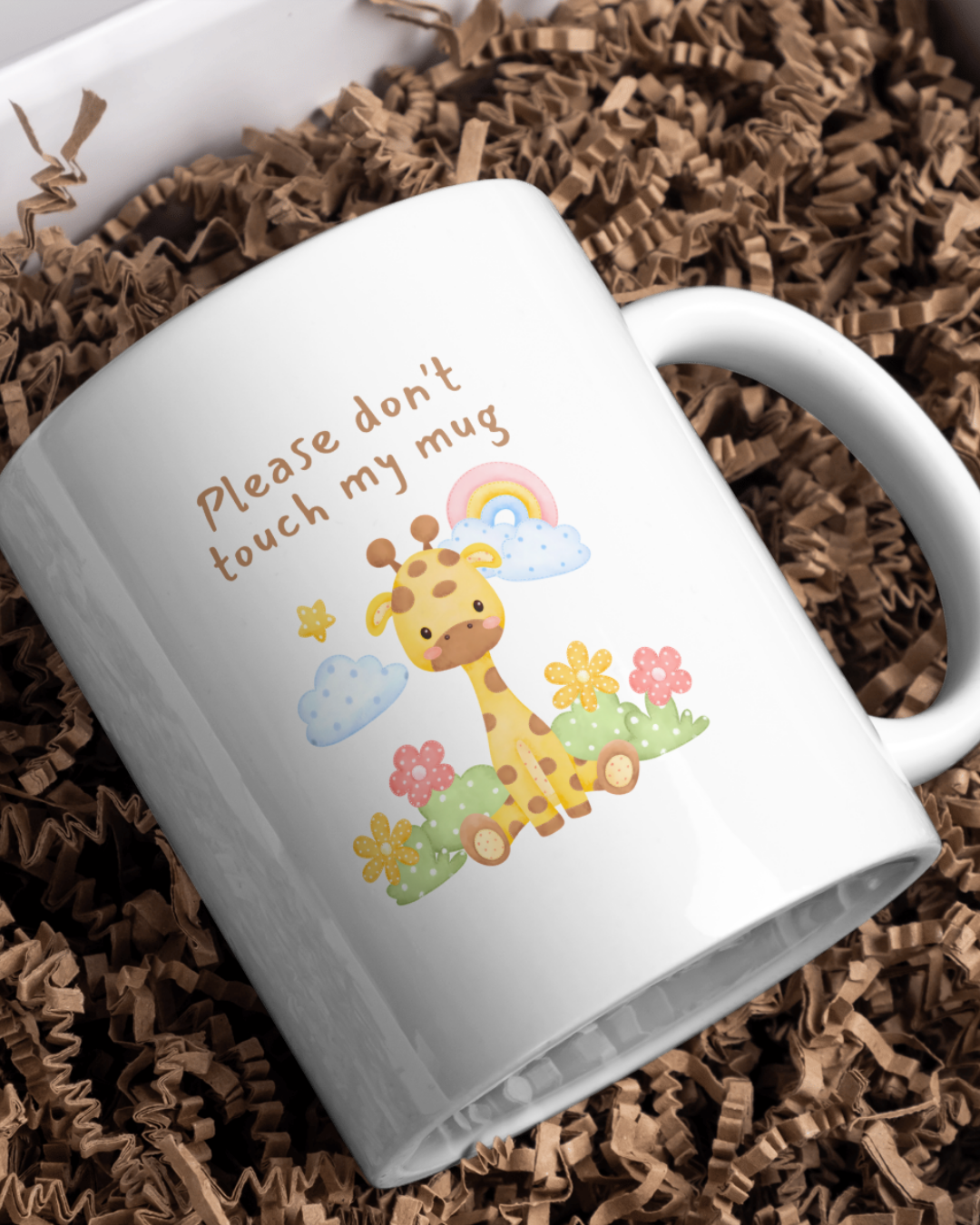 🦒 "Don’t Touch My Mug" – Giraffe Edition