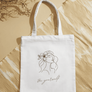 🌸 Be Yourself Minimalist Tote Bag