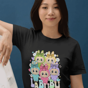 🌈 Pastel Labubu Squad T-Shirt – Cuteness Overload!