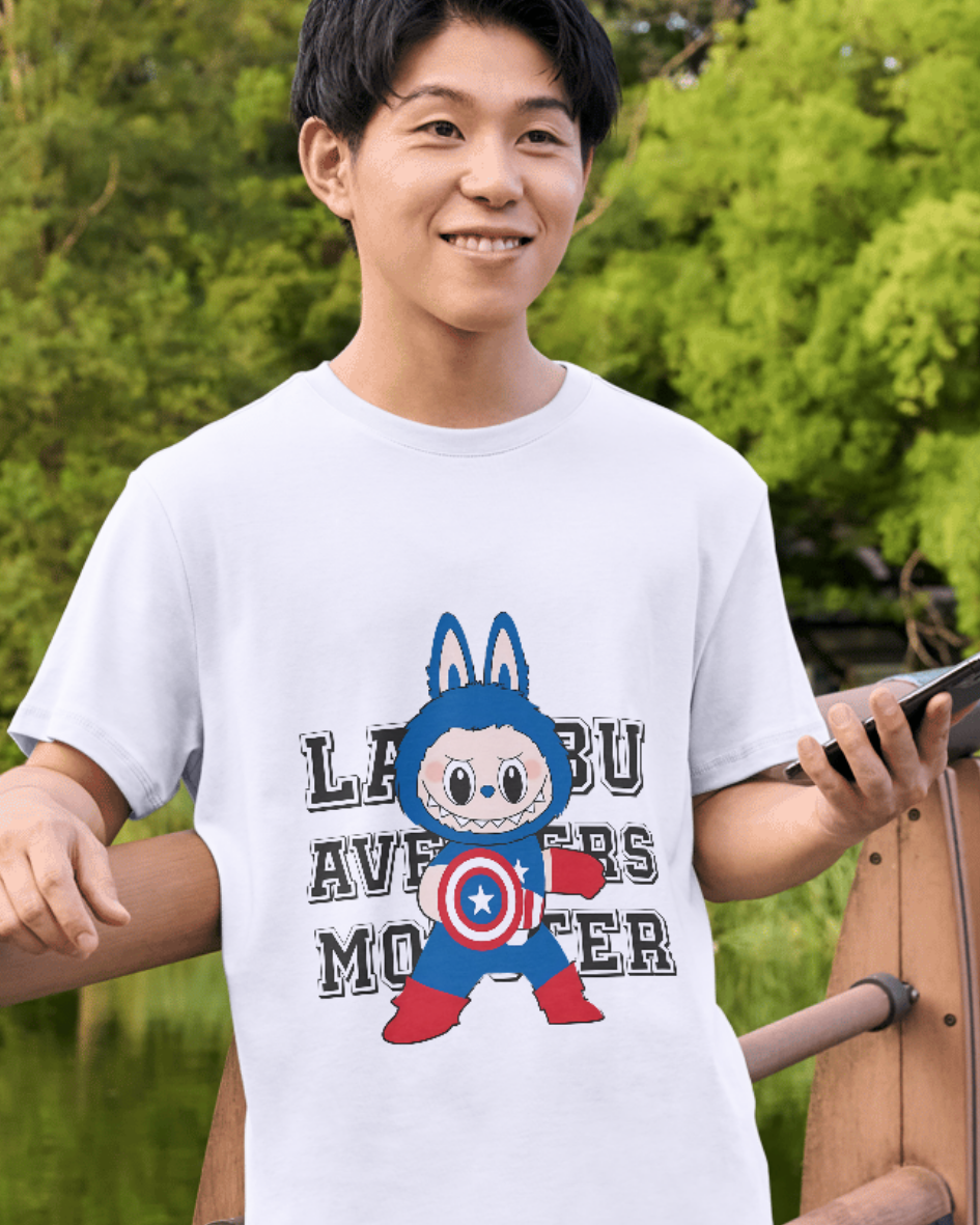 🛡️ Labubu Avengers Monster T-Shirt – Heroic Cuteness Unleashed!