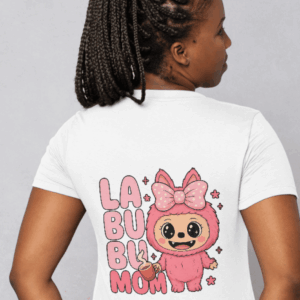 💖 Labubu Mom T-Shirt – Cuteness Meets Coffee Love!