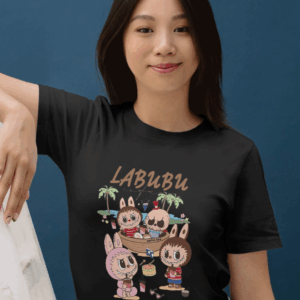 🌴 Labubu Beach Party T-Shirt – Island Vibes & Kawaii Tribes
