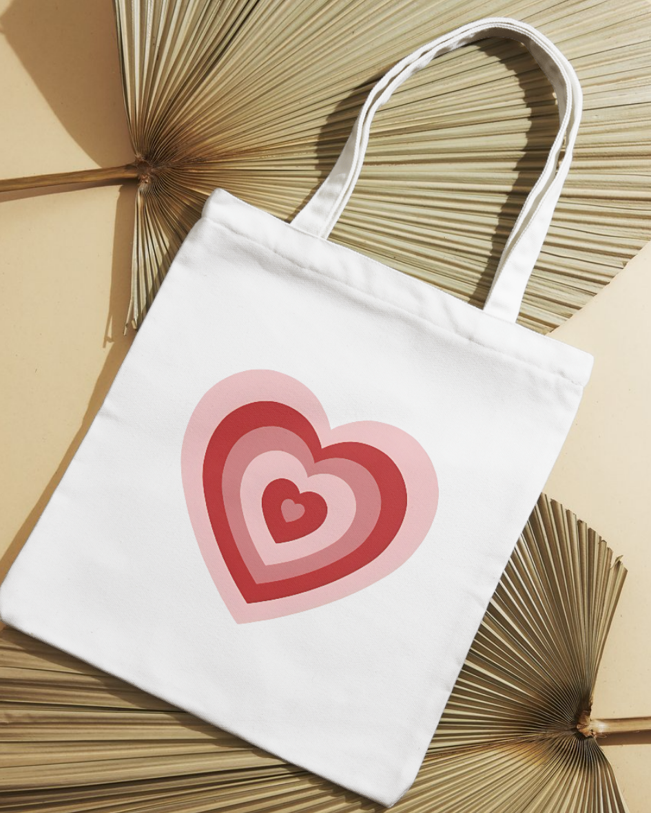 ❤️ Radiant Retro Heart Tote Bag