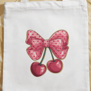 🍒 Cherry Crush Bow Tote Bag