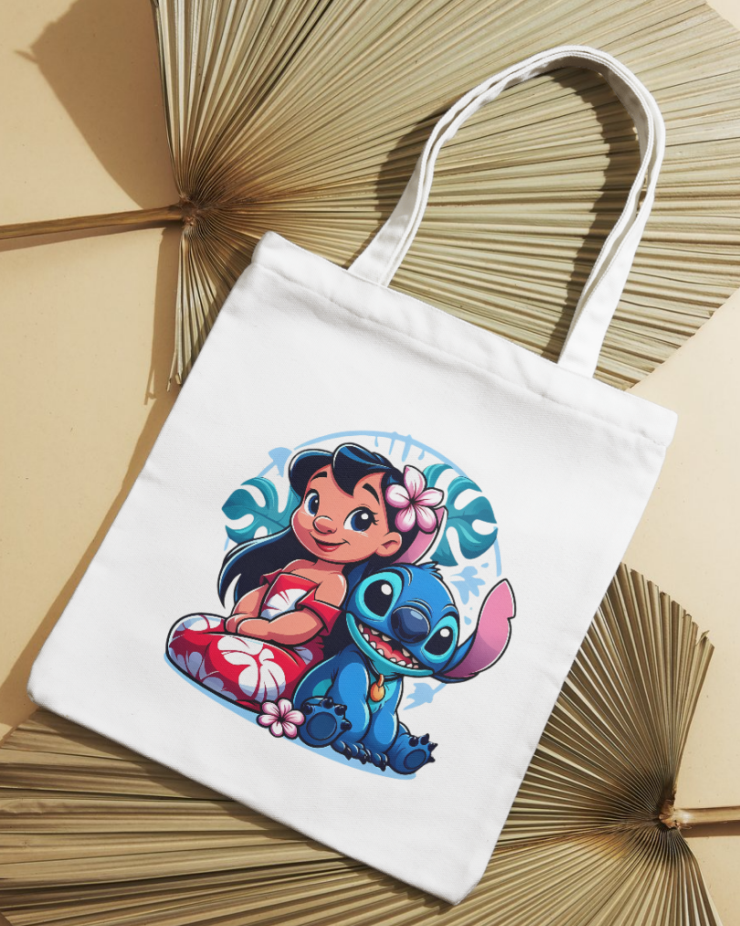 🌺 Lilo & Stitch Tropical Vibes Tote Bag