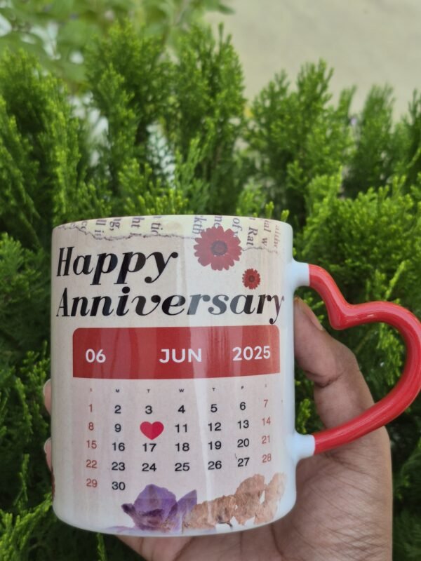 💑 Personalized Anniversary Calendar Mug – Custom Photo & Date - Image 2