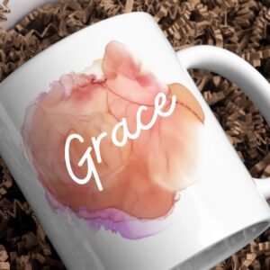 🎨 "Grace" – Watercolor Bloom Mug