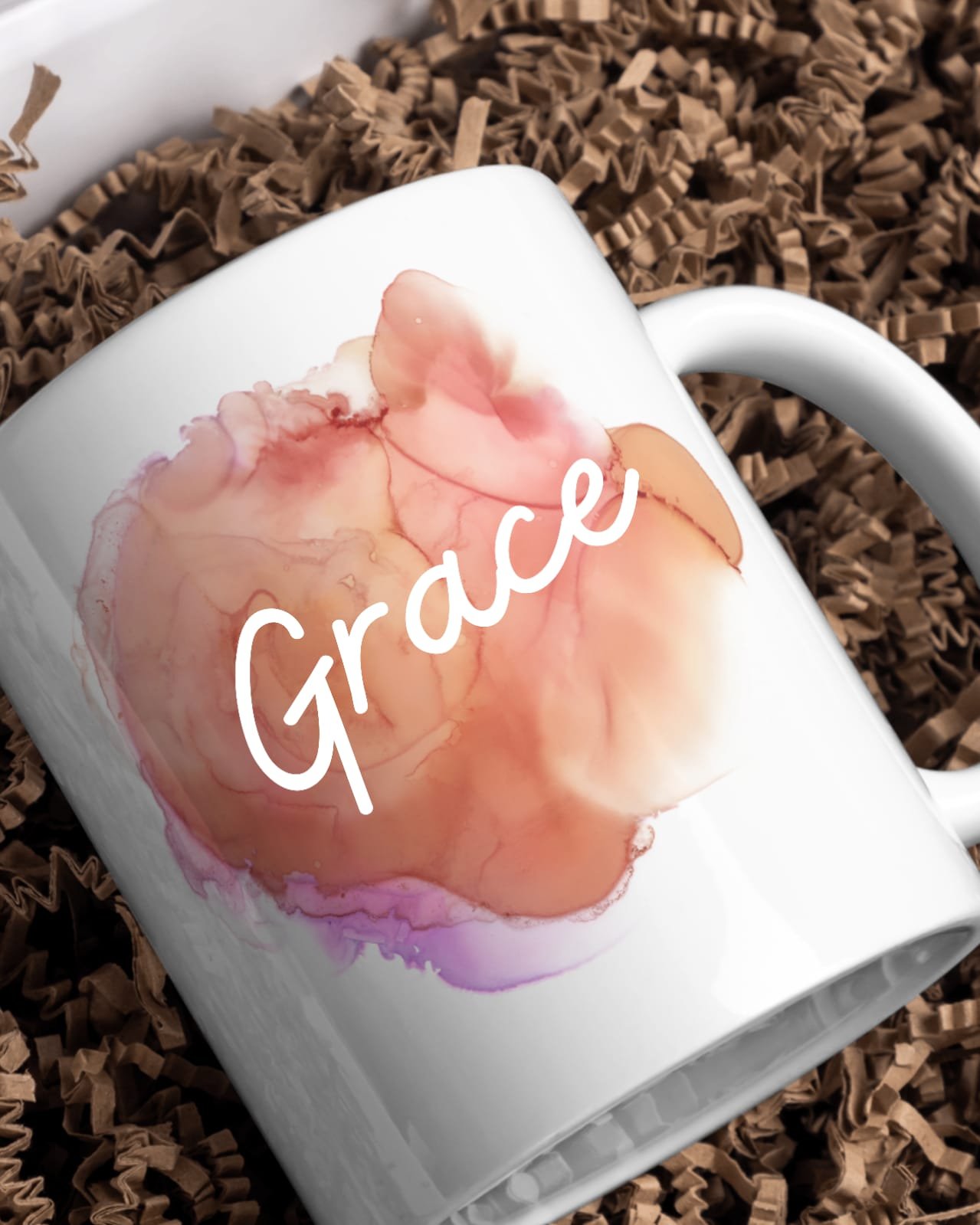 🎨 "Grace" – Watercolor Bloom Mug