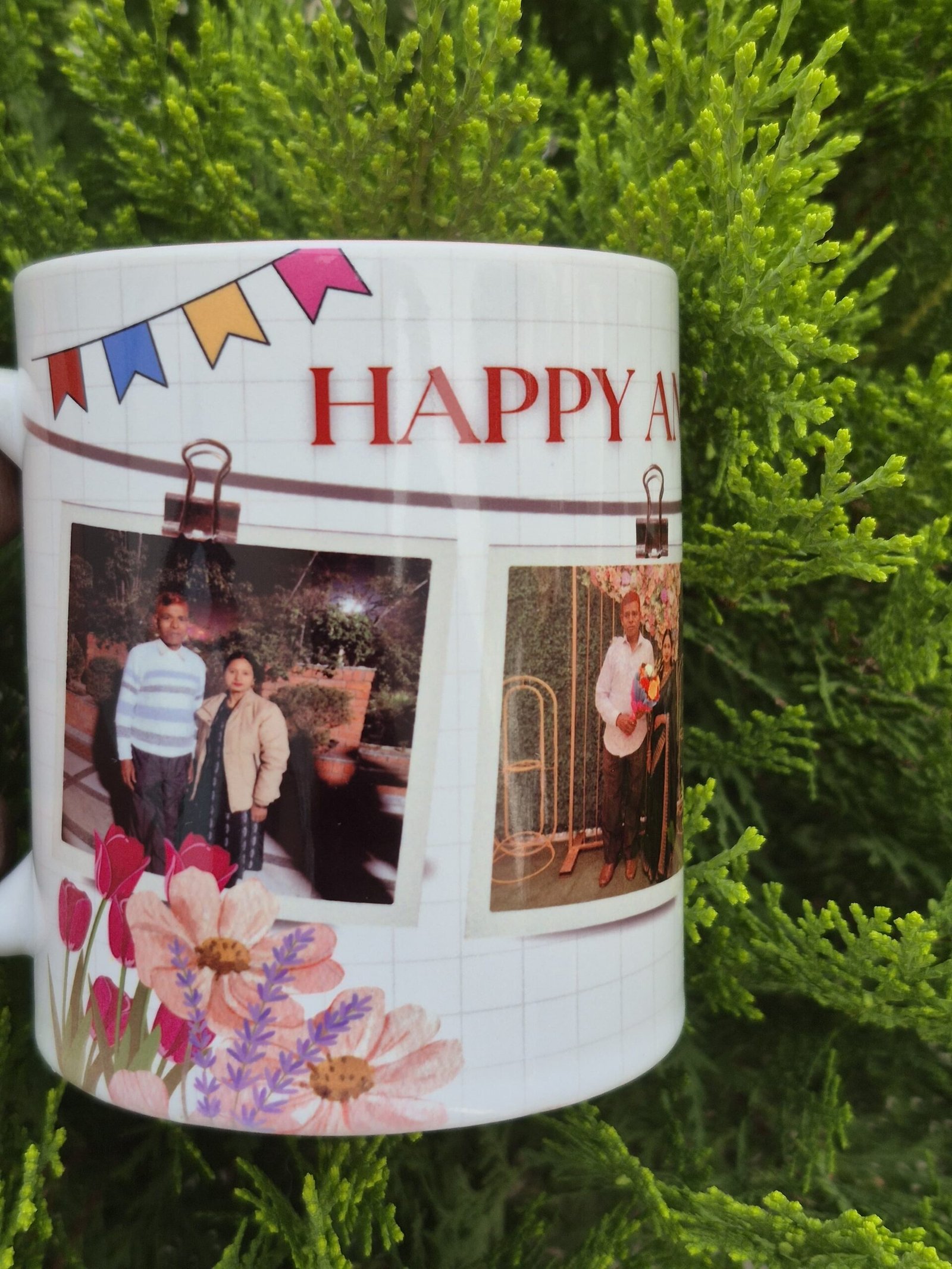 💑 Personalized Anniversary Mug – Custom Photos