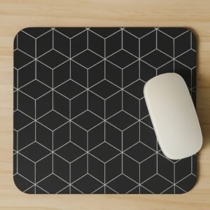 🖤 "Geometric Grid" Minimalist Mouse Pad