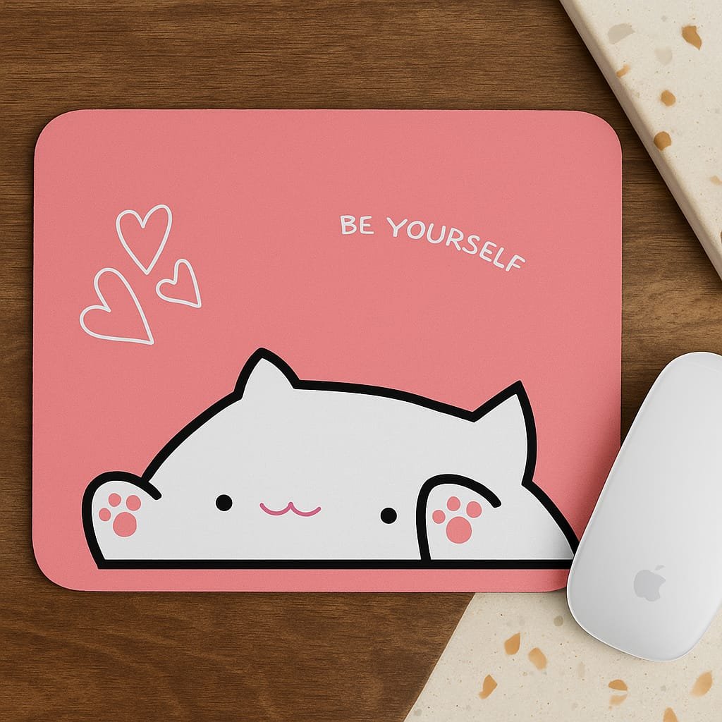 🐾 "Be Yourself Kitty" Mouse Pad