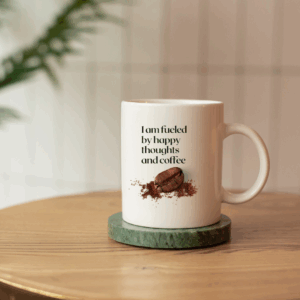☕ "Fueled by Happy Thoughts & Coffee" Mug